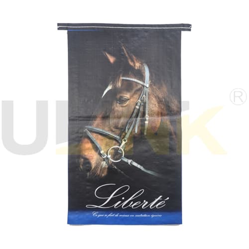 Custom 15kg Easy-Puller Printed BOPP Film Laminated Horse Feed Packaging Bag