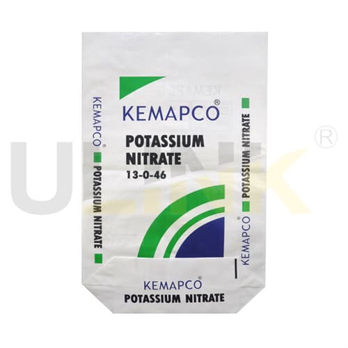 Custom 25kg BOPP Laminated PP Woven Block Bottom Potassium Nitrate Fetilizer Packaging Bag