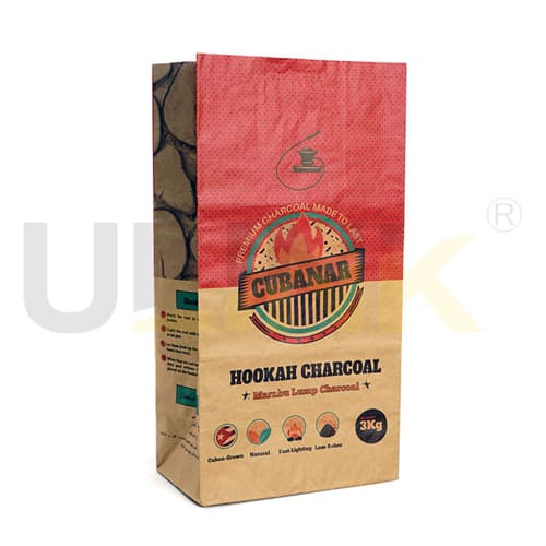 Empty 3kg Charcoal Packaging Paper Bag Manufacturer Customized Kraft Paper Bags for Charcoal