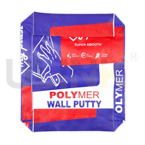 40kg China Laminated Polypropylene Wall Cement Putty Powder Packaging Bag with Internal Valve