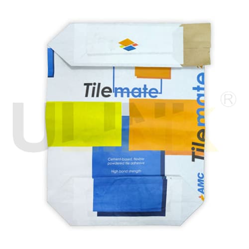 Custom 20 kg Tile Adhesive Packaging Kraft Paper Bag Empty Paper Valve Bag for Tile Adhesive