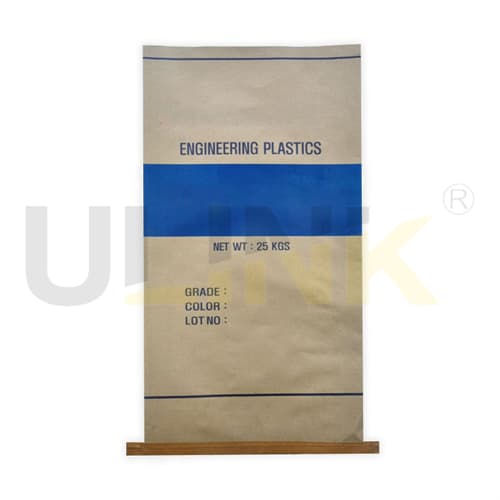 Custom 25kg Heat Seal and Stitching Engineering Plastics Packaging Paper Plastic Composite Bag