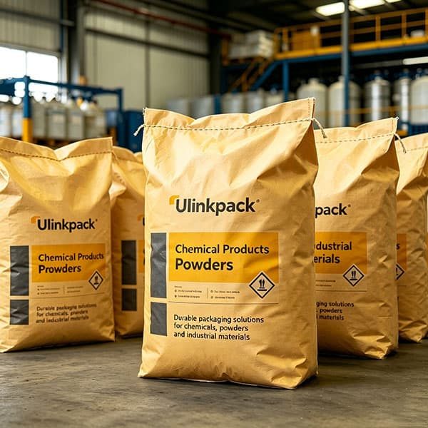 Packaging bags for chemicals, powders and industrial materials