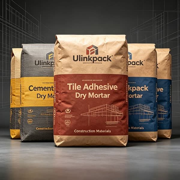 Packaging bags for cement, tile adhesive, dry mortar and building materials